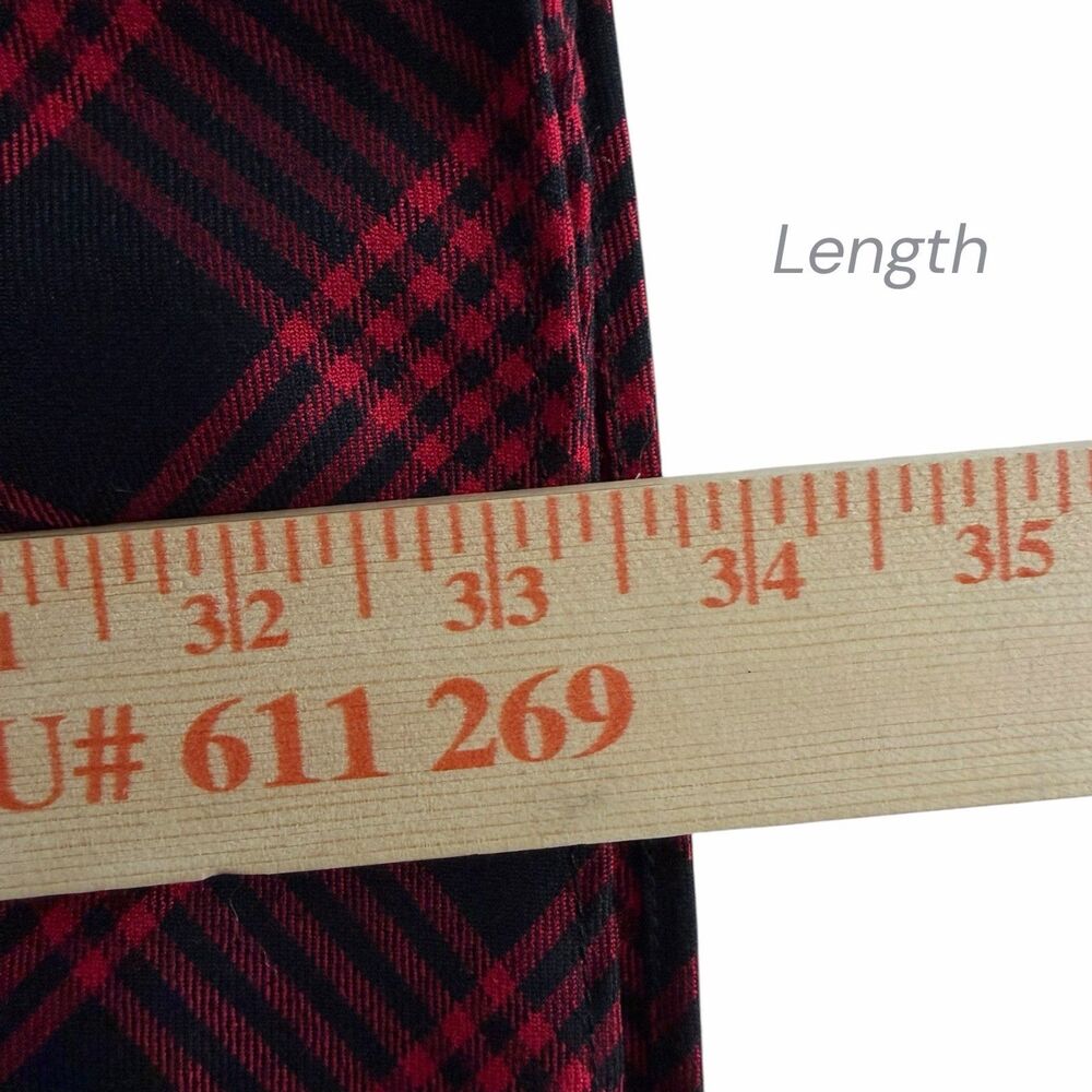 NWT Talbots Red & Black Plaid Wool Blend A-Line Skirt - Size 8 Preppy Holiday - Picture 12 of 12